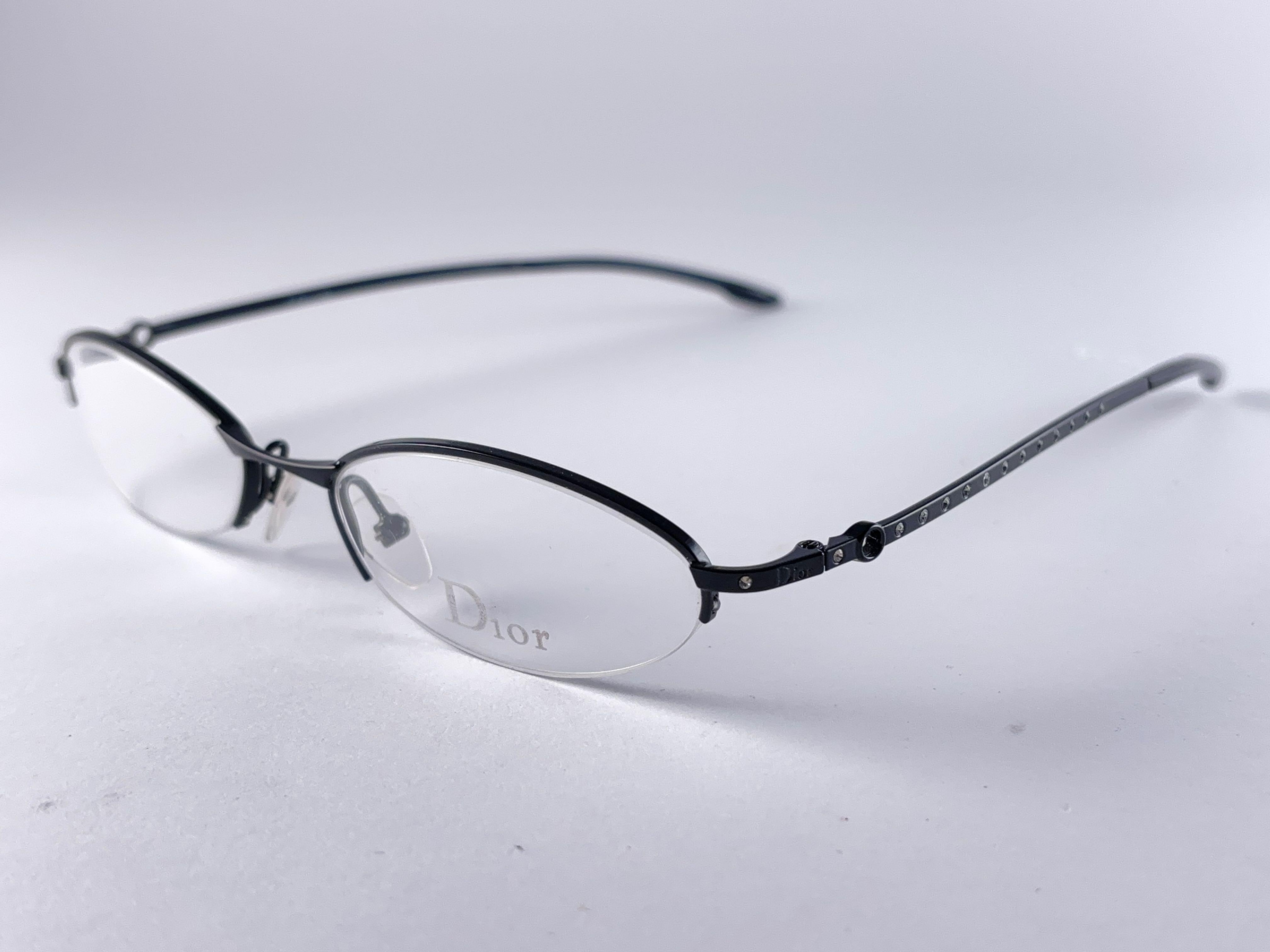 Vintage Christian Dior  CD 3628 Oval Half  Frame 2000'S Eyeglasses RX Italy Y2K For Sale 1