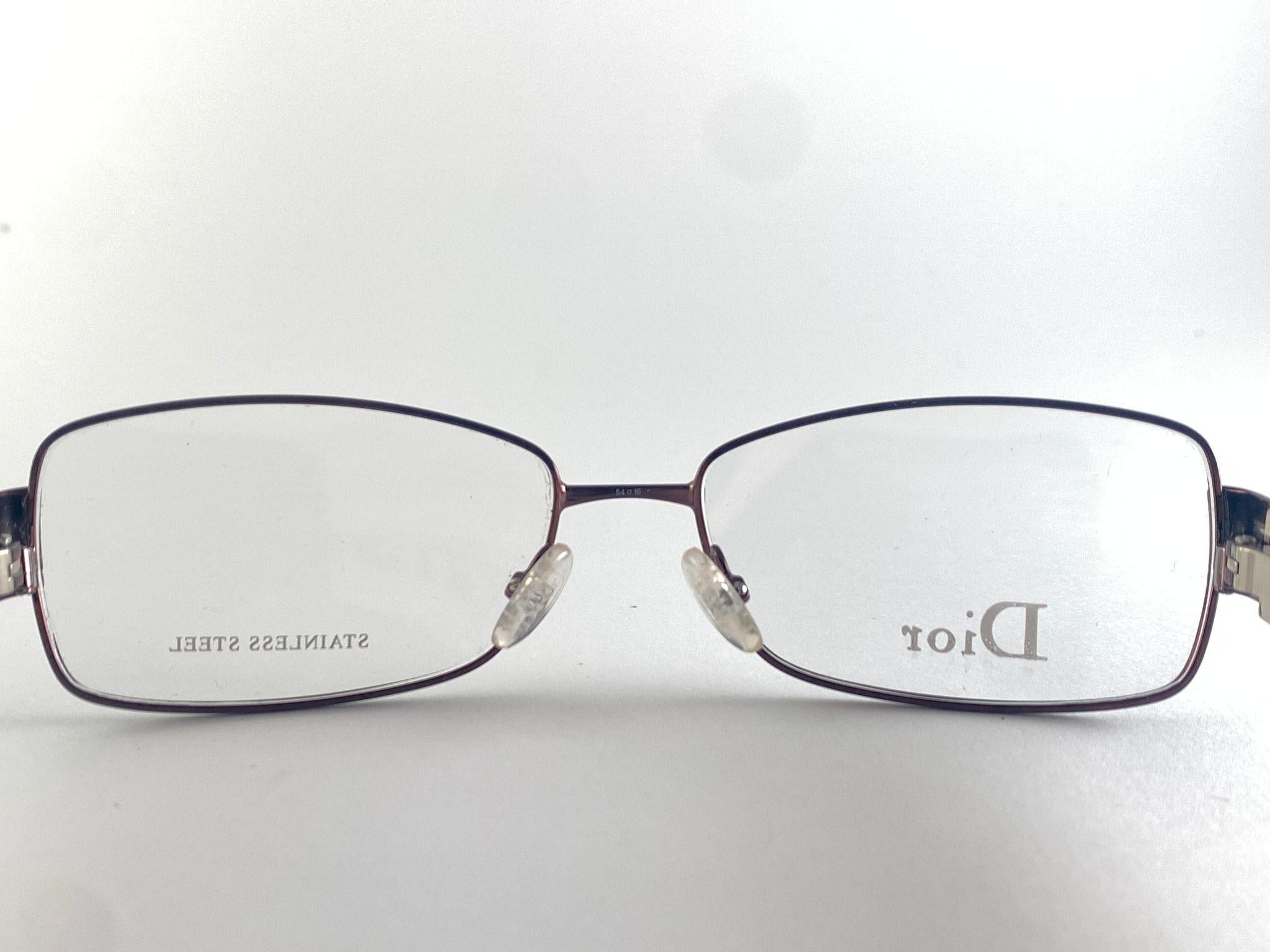 Beige Vintage Christian Dior  CD 3742  2000'S Eyeglasses Office Siren RX Made in Italy For Sale