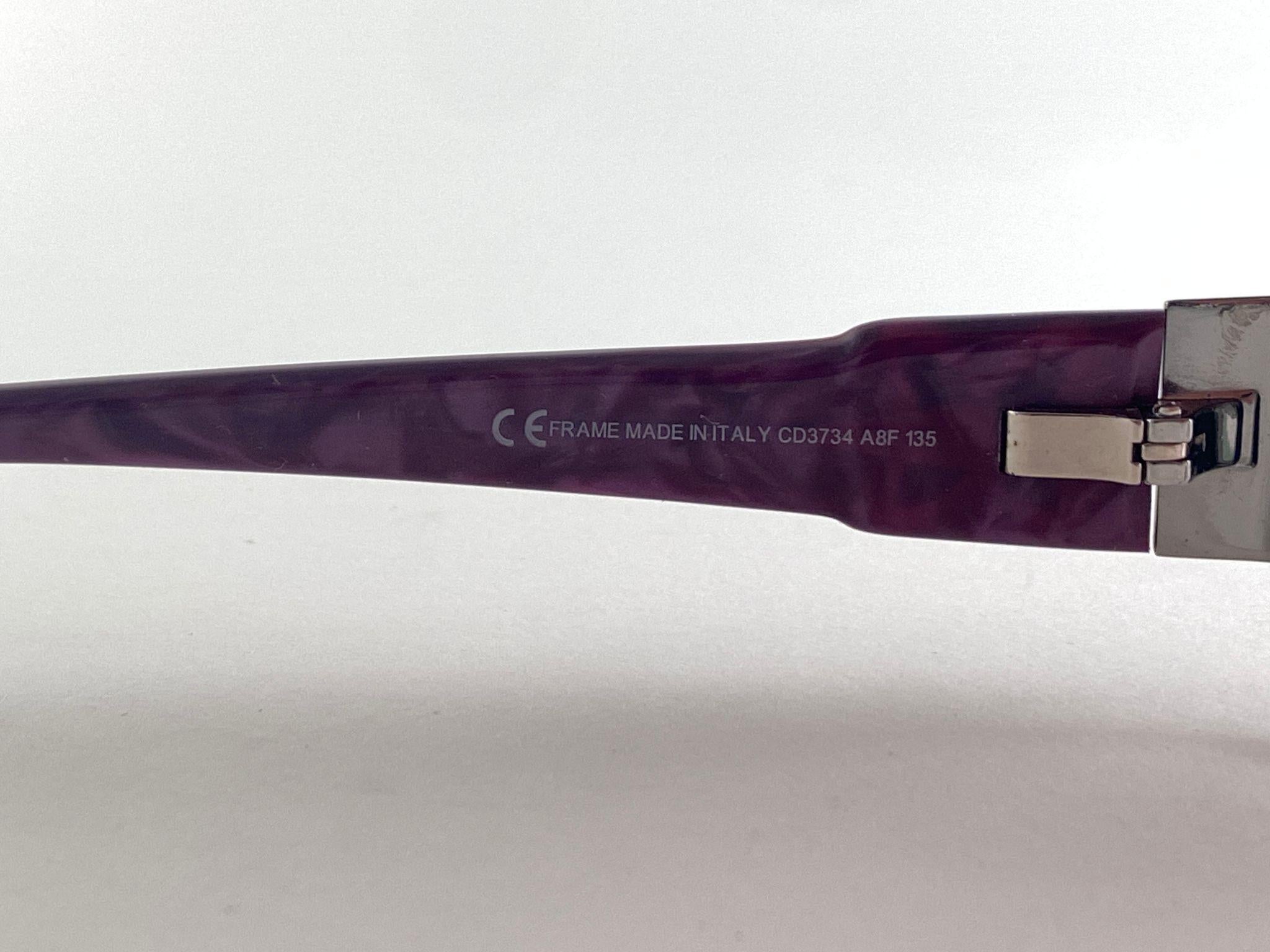 Gray Vintage Christian Dior  CD 3774  1980'S Eyeglasses Office Siren RX Made in Italy For Sale