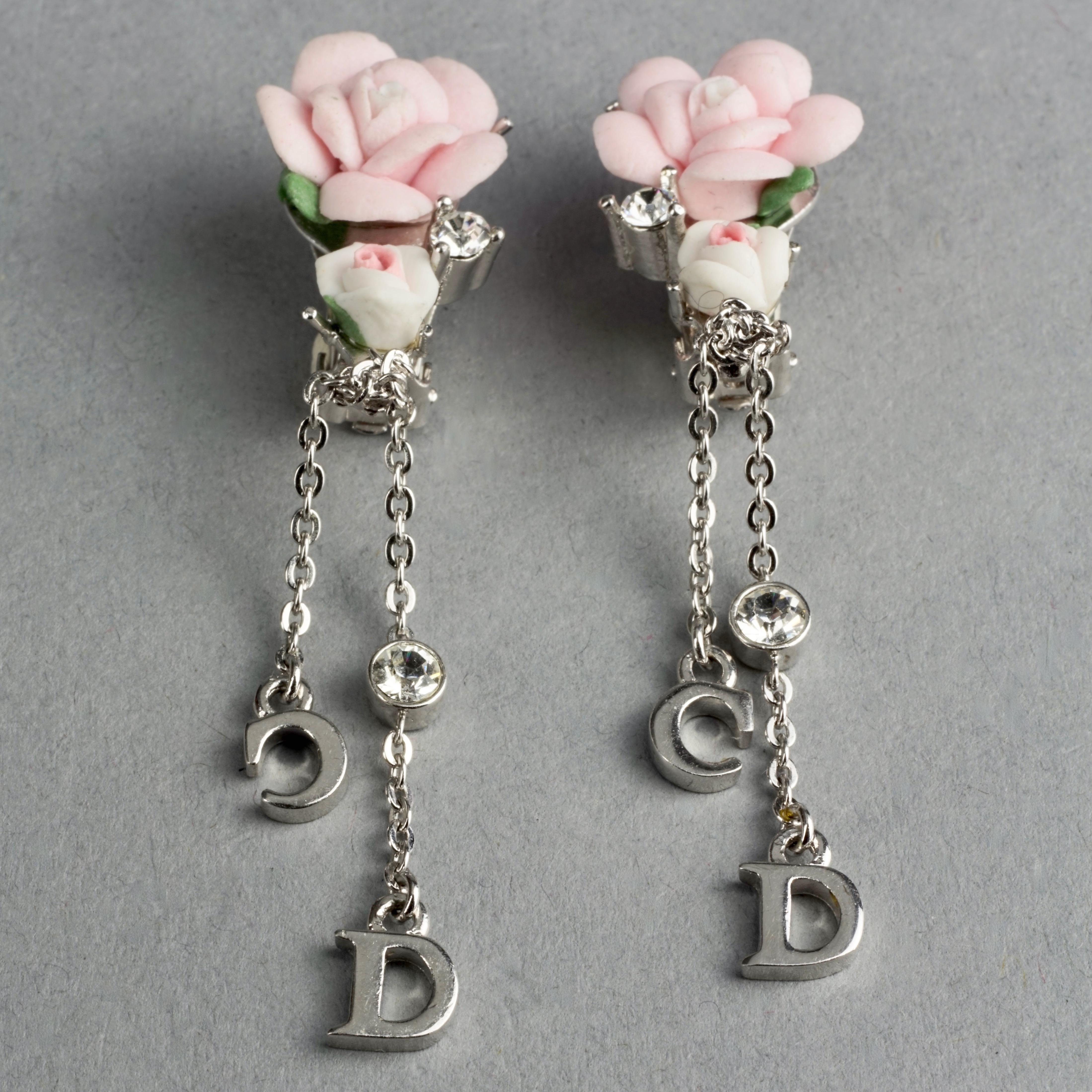 dior flower earrings