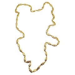Retro Christian Dior CD Motif Chain Necklace 1980s