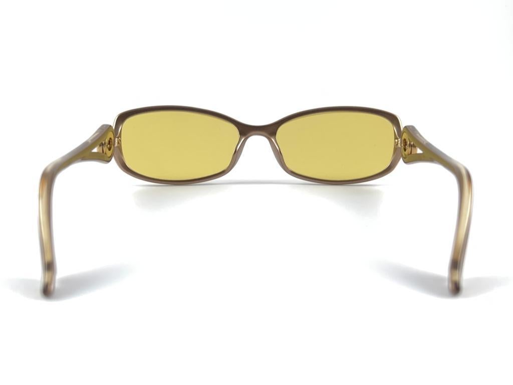 Vintage Christian Dior  CDX41 Schlanke ockerfarbene 2000er Sonnenbrille Italien Y2K im Angebot 8