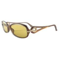 Vintage Christian Dior  CDX41 Sleek Ochre Frame 2000'S Sunglasses Italy Y2K