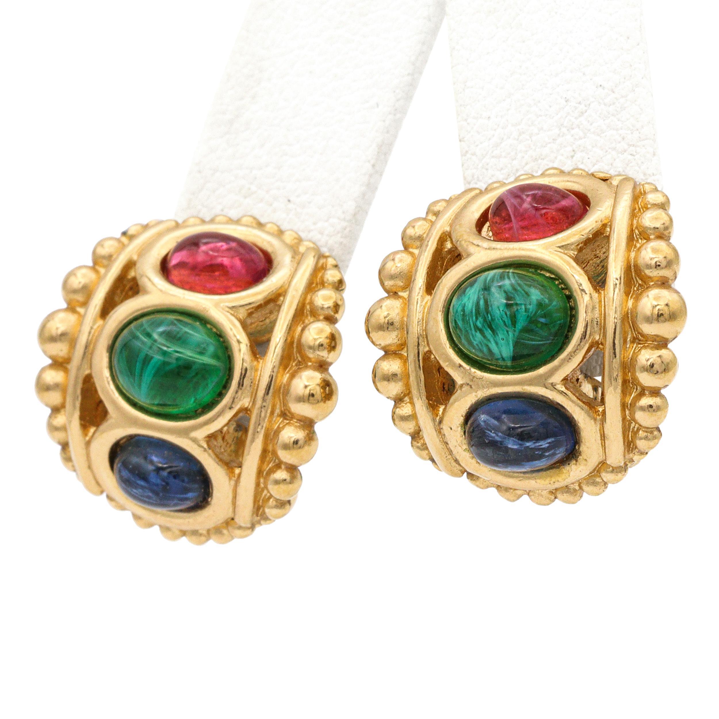 Pendientes de clip vintage Christian Dior en Bueno estado para la venta en New York, NY