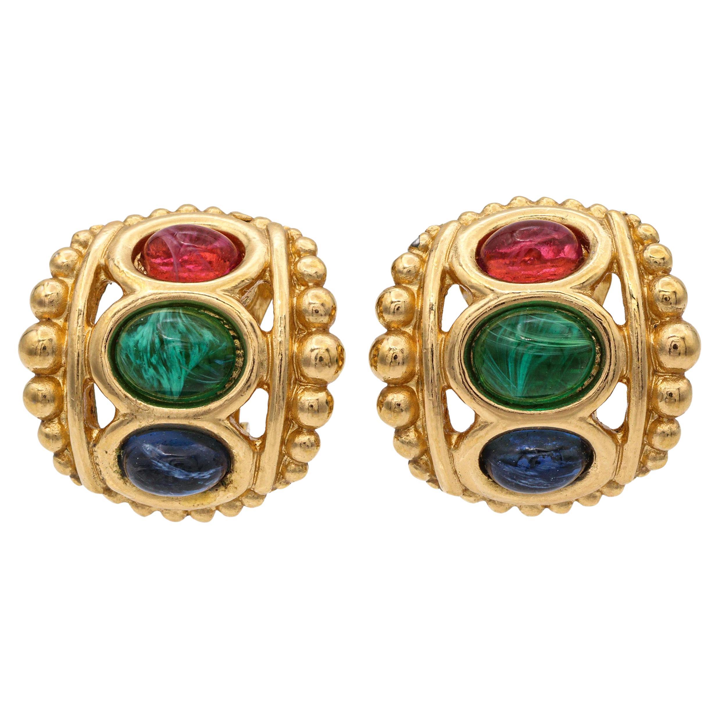 Pendientes de clip vintage Christian Dior en venta