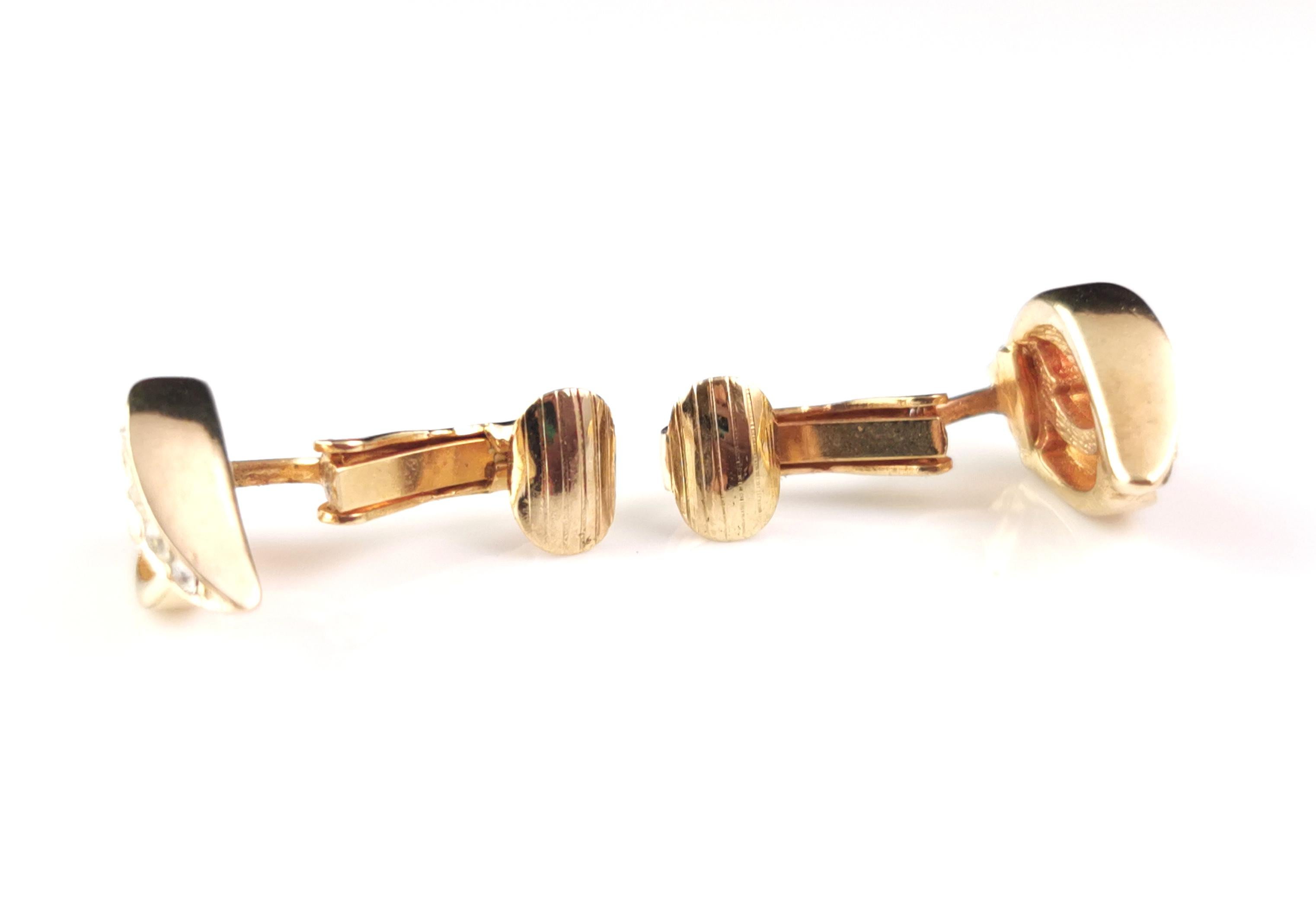 Vintage Christian Dior clip on earrings, Gold tone, Paste  For Sale 3