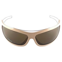 Vintage Christian Dior " COLOURFULL "  Beige Wrap Sunglasses Fall 2000 Y2K