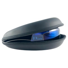 Vintage Christian Dior " COLOURFULL "  Blue Wrap Sunglasses Fall 2000 Y2K