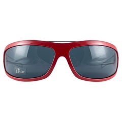 Vintage Christian Dior " COLOURFULL "  Candy Red Wrap Sunglasses Fall 2000 Y2K