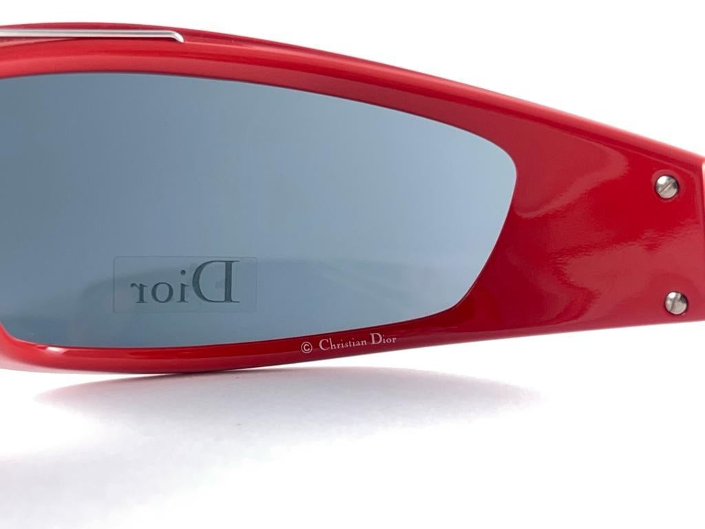 Vintage Christian Dior „ COLOURFULL“ „ COLOURFULL“  Candy Red Wrap-Sonnenbrille Herbst 2000 Y2K im Angebot 5