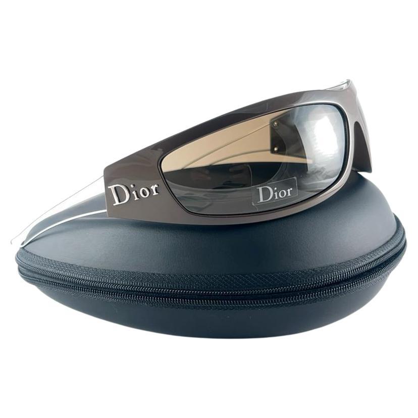 Vintage Christian Dior " COLOURFULL " Mocca Wrap Sunglasses Fall 2000 Y2K For Sale