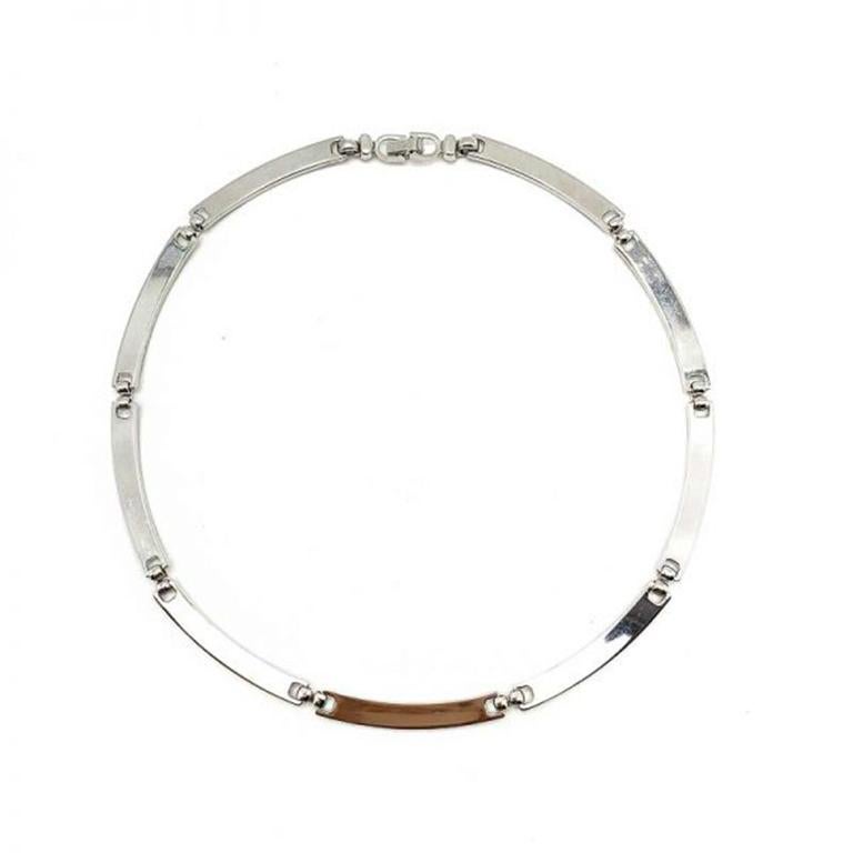 dior silver choker