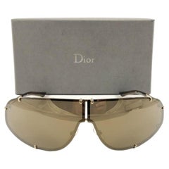 Vintage Christian Dior " COSSACK " Gold Wrap Sunglasses Fall 2000 Y2K