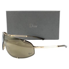 Vintage Christian Dior " COSSACK " Gold Wrap Sunglasses Fall 2000 Y2K