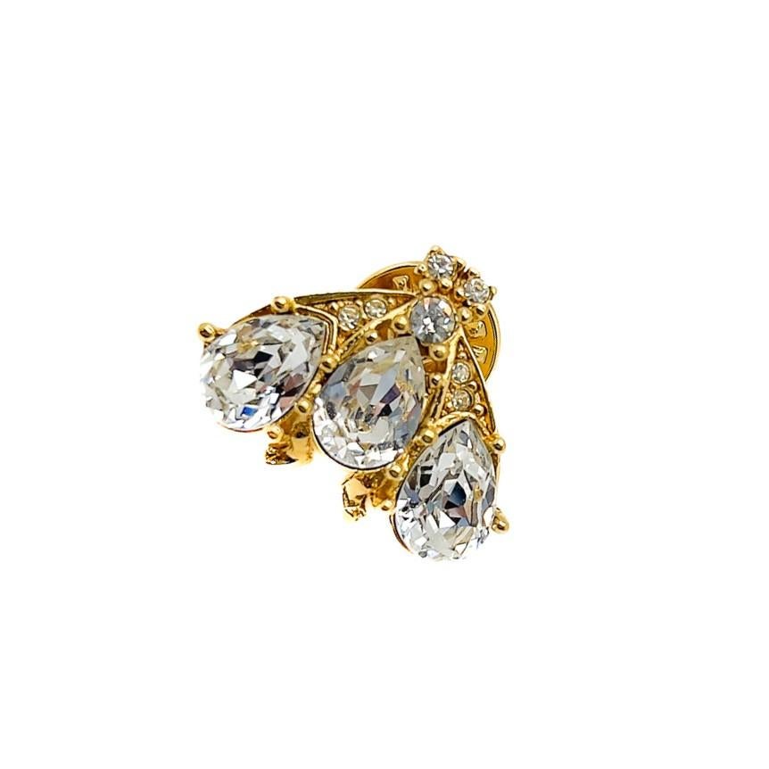 Christian Dior Broche/épingle abeille fantaisie en cristal taillé des années 1980 Bon état - En vente à Wilmslow, GB
