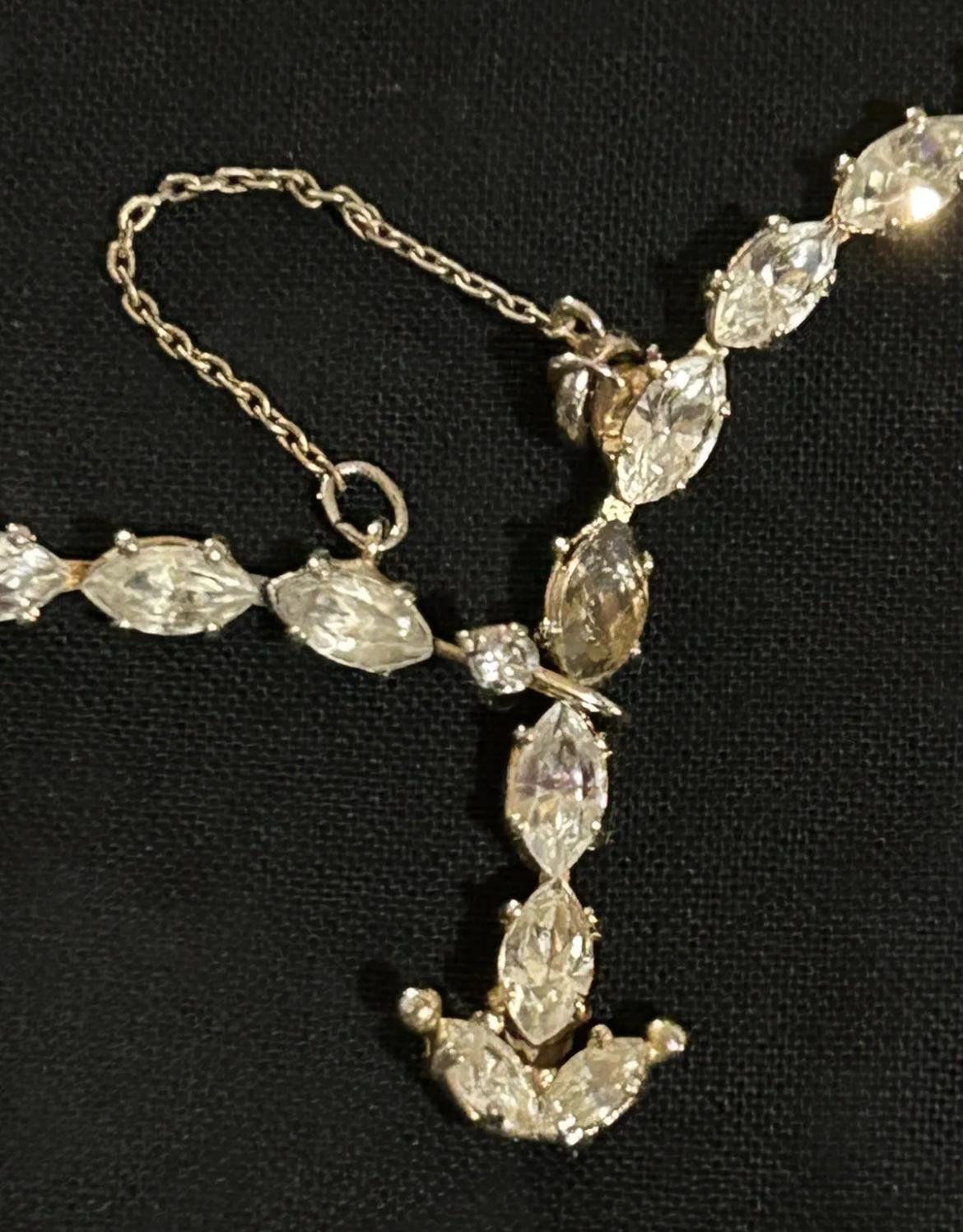 Vintage Christian Dior by Mitchel Maer Crystal  Necklace For Sale 9