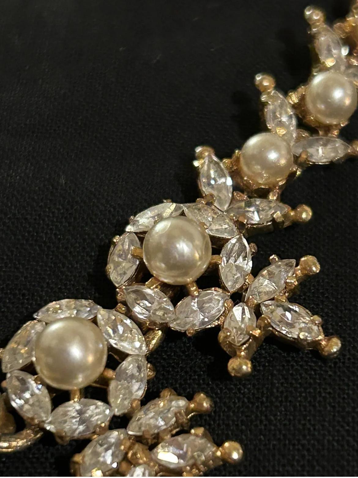 Vintage Christian Dior by Mitchel Maer Crystal  Necklace For Sale 1