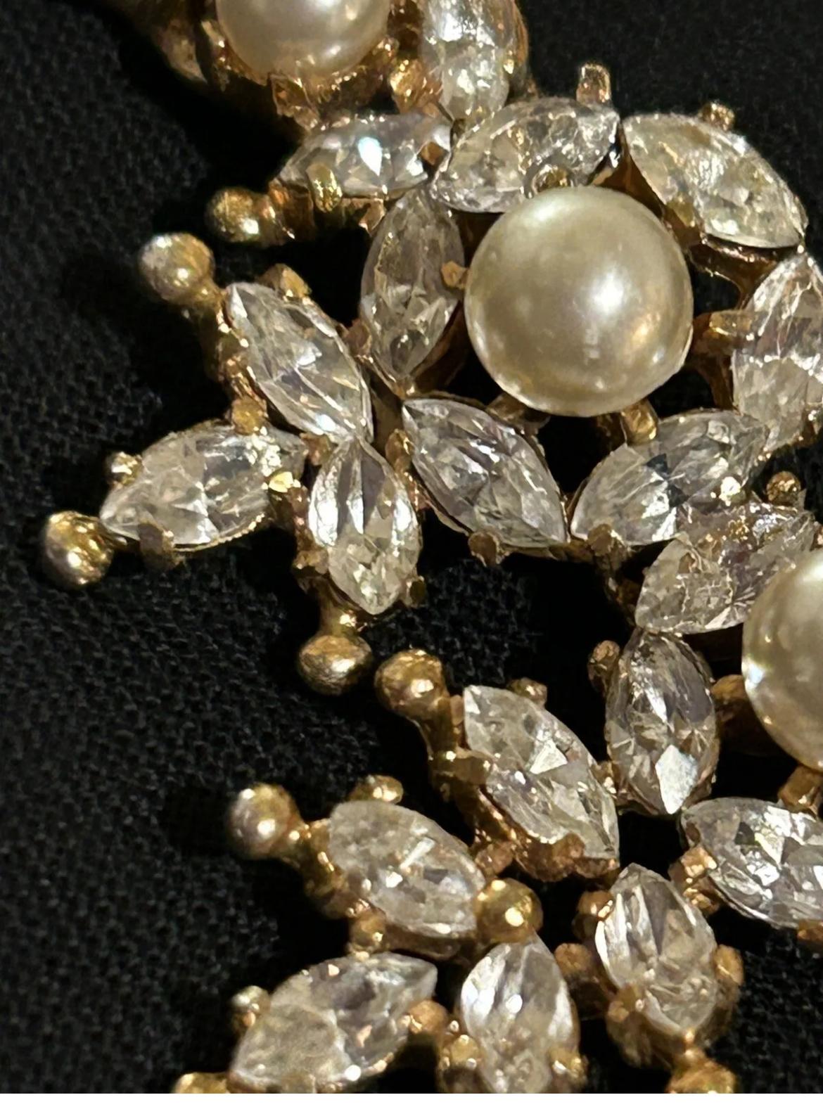 Vintage Christian Dior by Mitchel Maer Crystal  Necklace For Sale 4