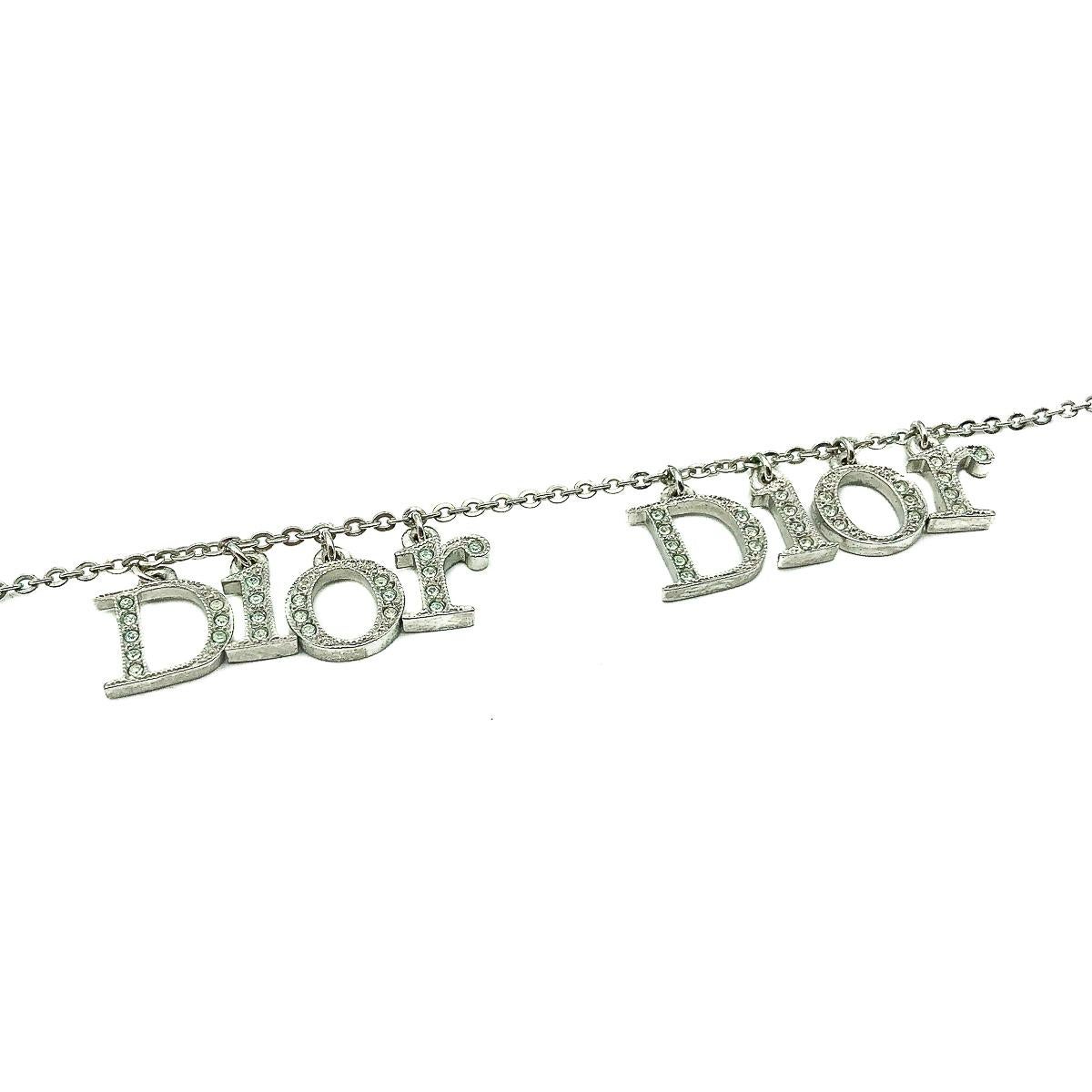 dior spellout necklace