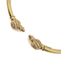 Vintage Christian Dior  Crystal Torque Necklace 1970s