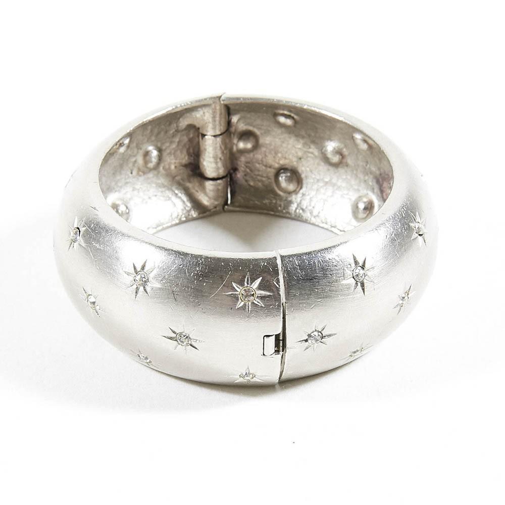 Vintage Christian Dior Cuff with Rhinestones In Good Condition In Paris, FR