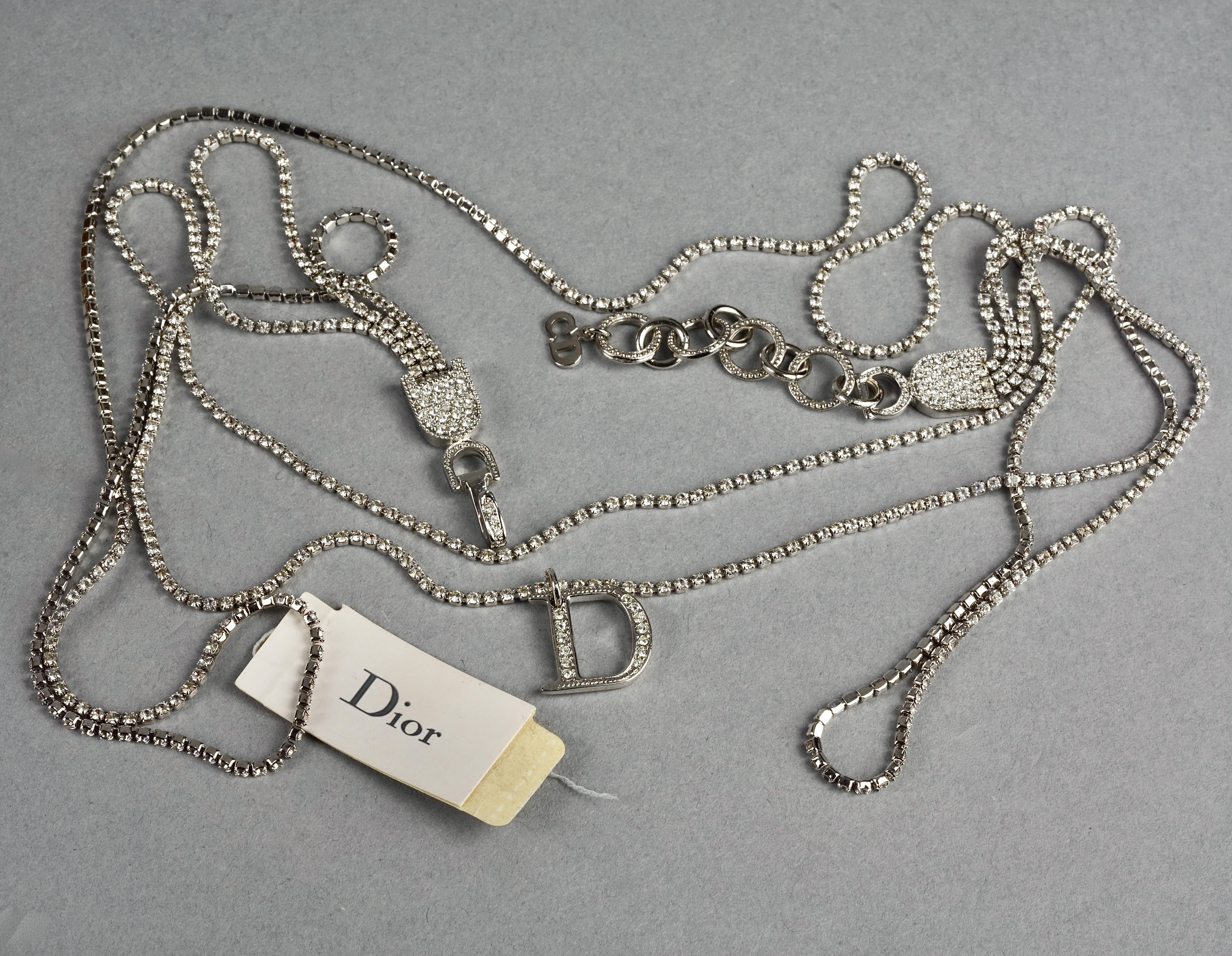 dior double chain necklace
