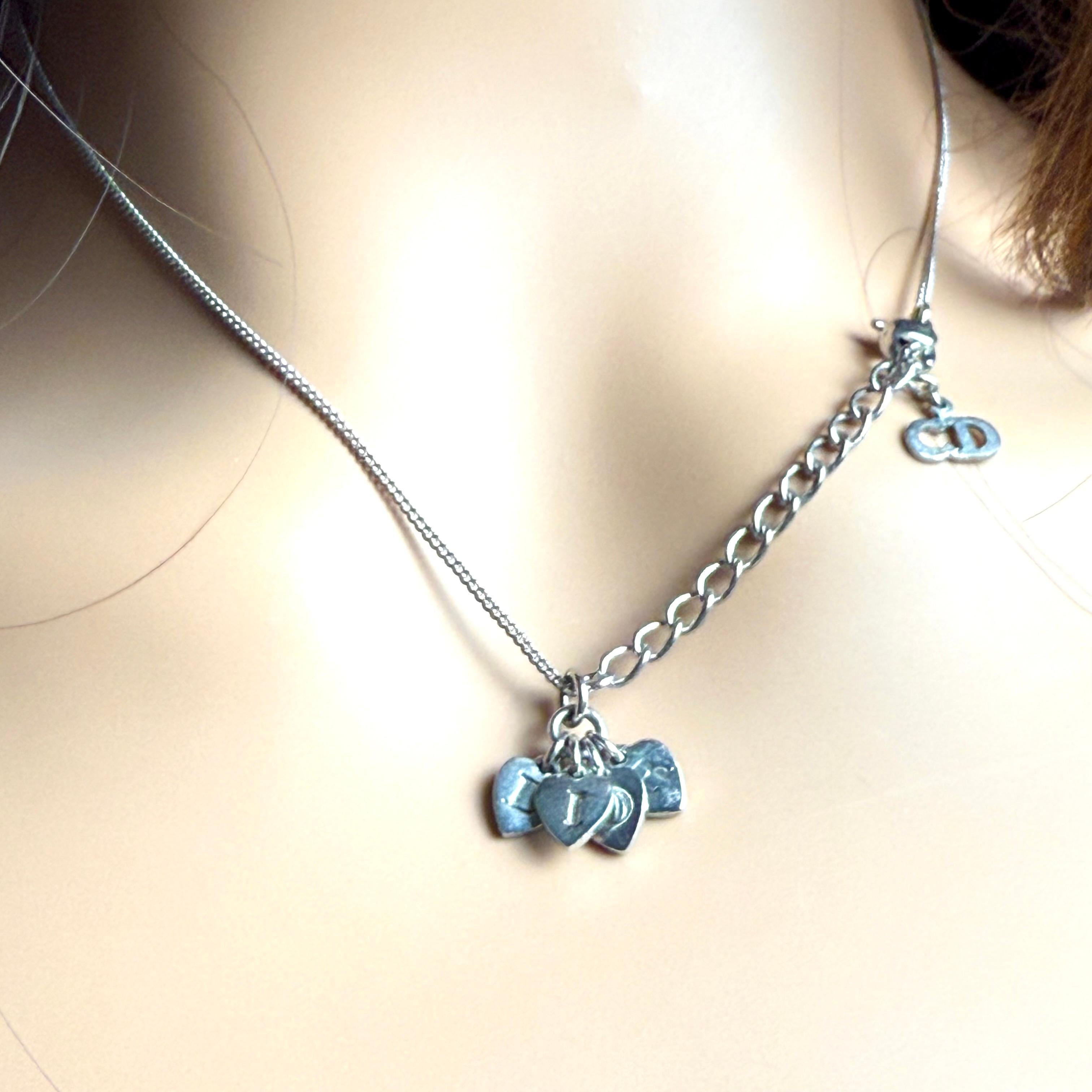 Vintage Christian Dior “DIOR” Charm Necklace 20 Inches For Sale 8