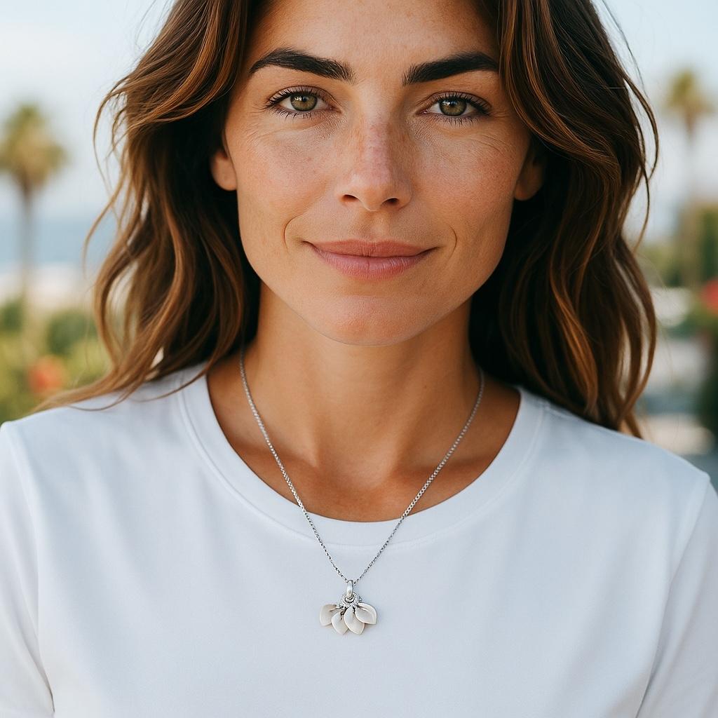 A Nod to Iconic French Style and Logo-Inspired Glamour
Make a statement with this vintage Christian Dior necklace, featuring four individual charms spelling “D-I-O-R”. Suspended from a sleek silver-toned base metal chain, it exudes the house’s