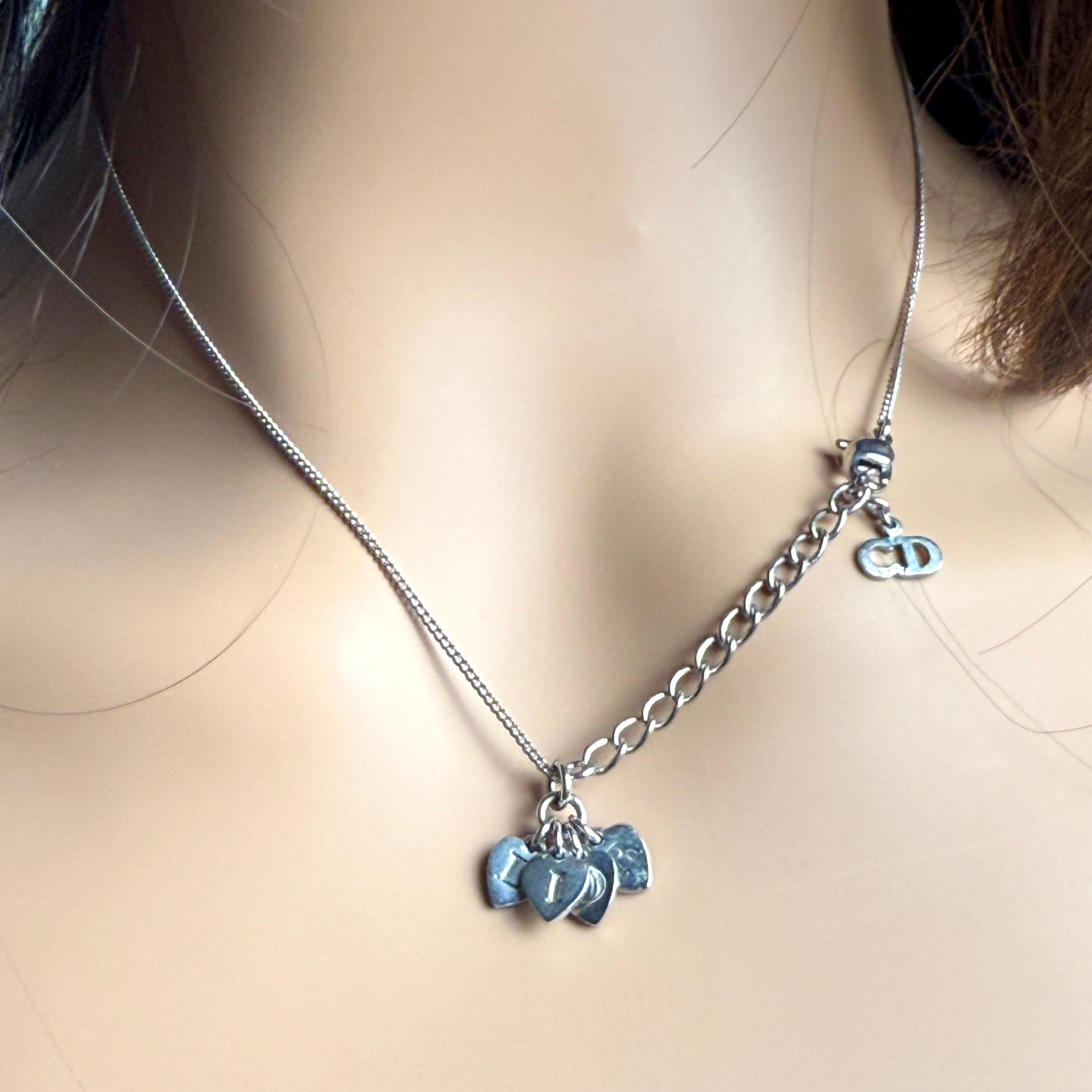 Women's or Men's Vintage Christian Dior “DIOR” Charm Necklace 20 Inches For Sale