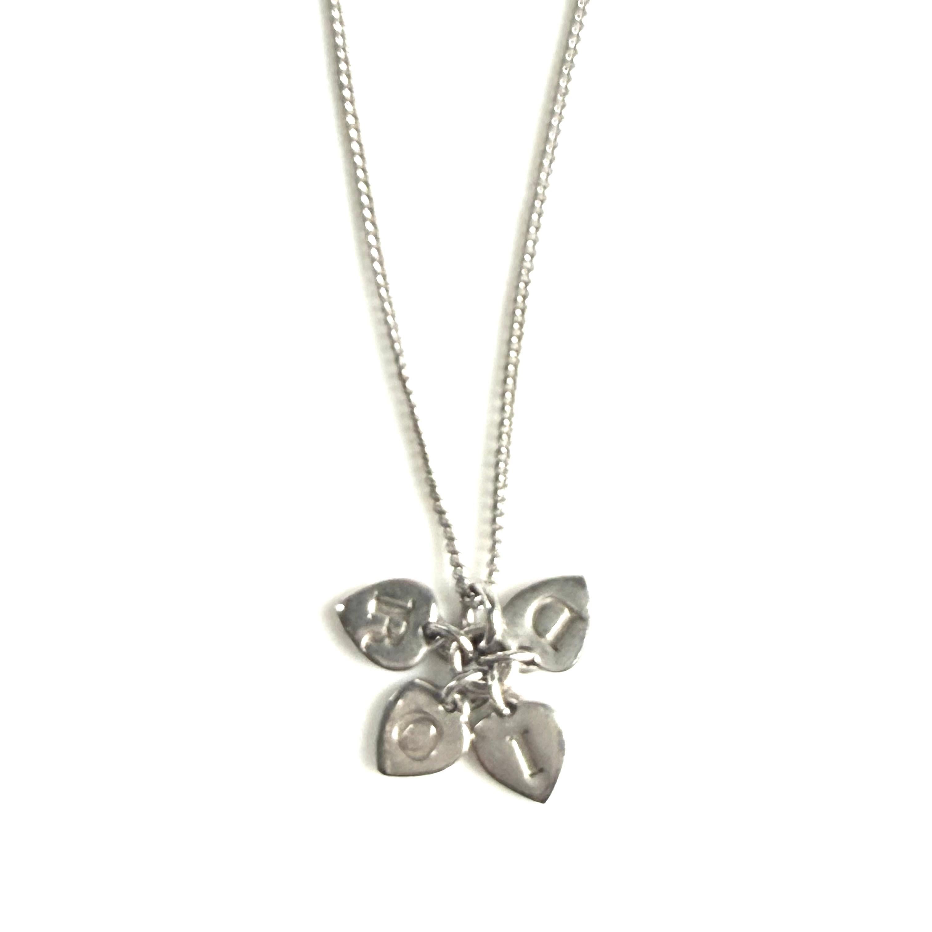 Vintage Christian Dior “DIOR” Charm Necklace 20 Inches For Sale 2