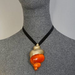Vintage CHRISTIAN DIOR DUNE by Robert Goossens Shell Pendant Brooch