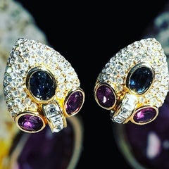 Vintage Christian Dior earrings Crystal and Montana swarovski cristal