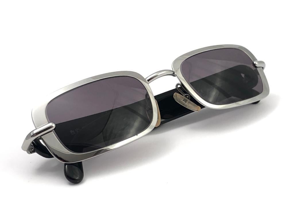 Gray Vintage Christian Dior Eva 24D Small Grey Optyl Sunglasses 1990 For Sale
