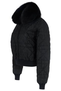 Vintage Christian Dior F/W 1998 Christian Dior Black Cannage quilt Bomber