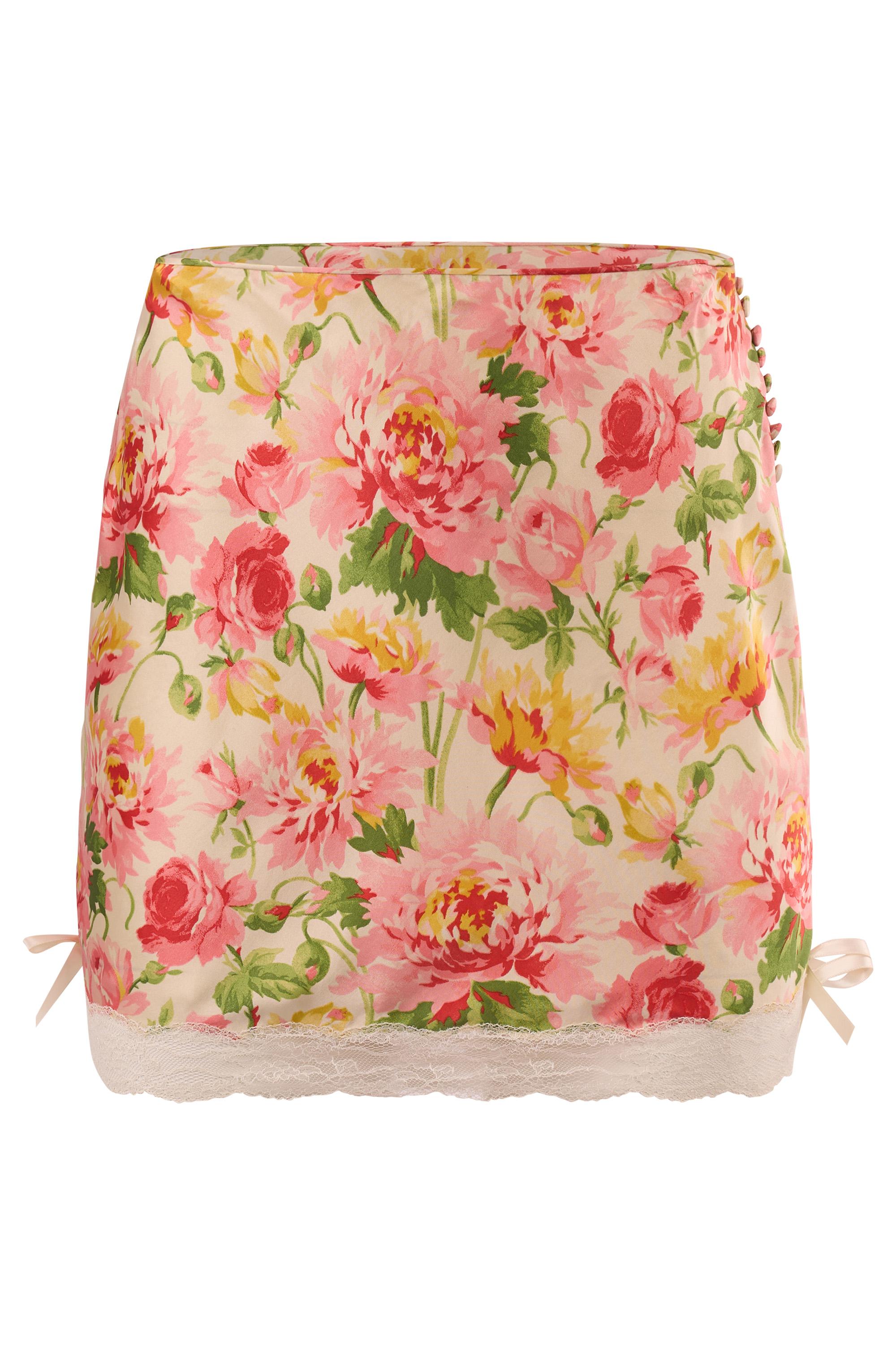 Vintage Christian Dior F/W 2003/04 Floral Lace Mini Skirt In Excellent Condition For Sale In London, GB