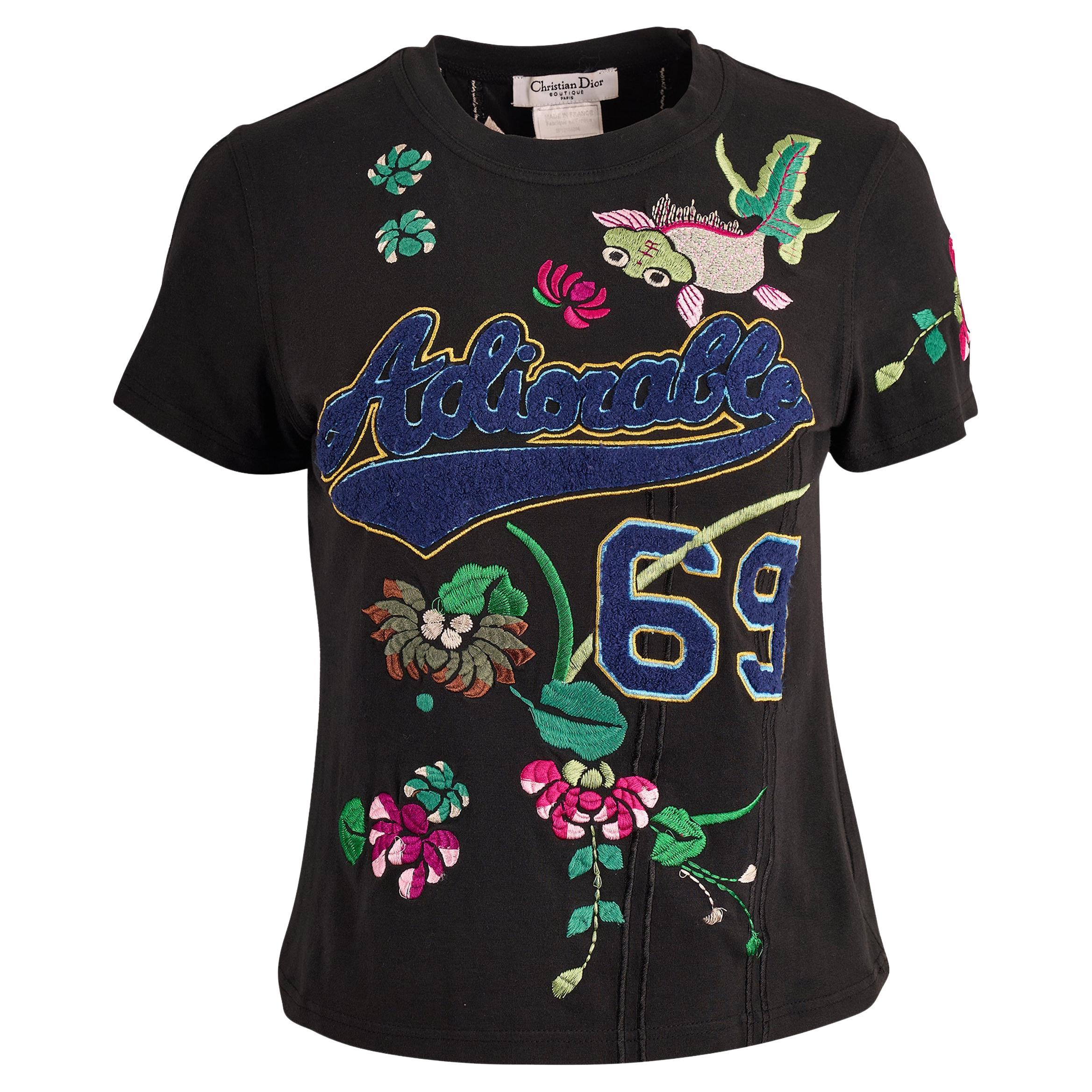 Vintage Christian Dior F/W 2003 " Adiorable 69" Print T Shirt