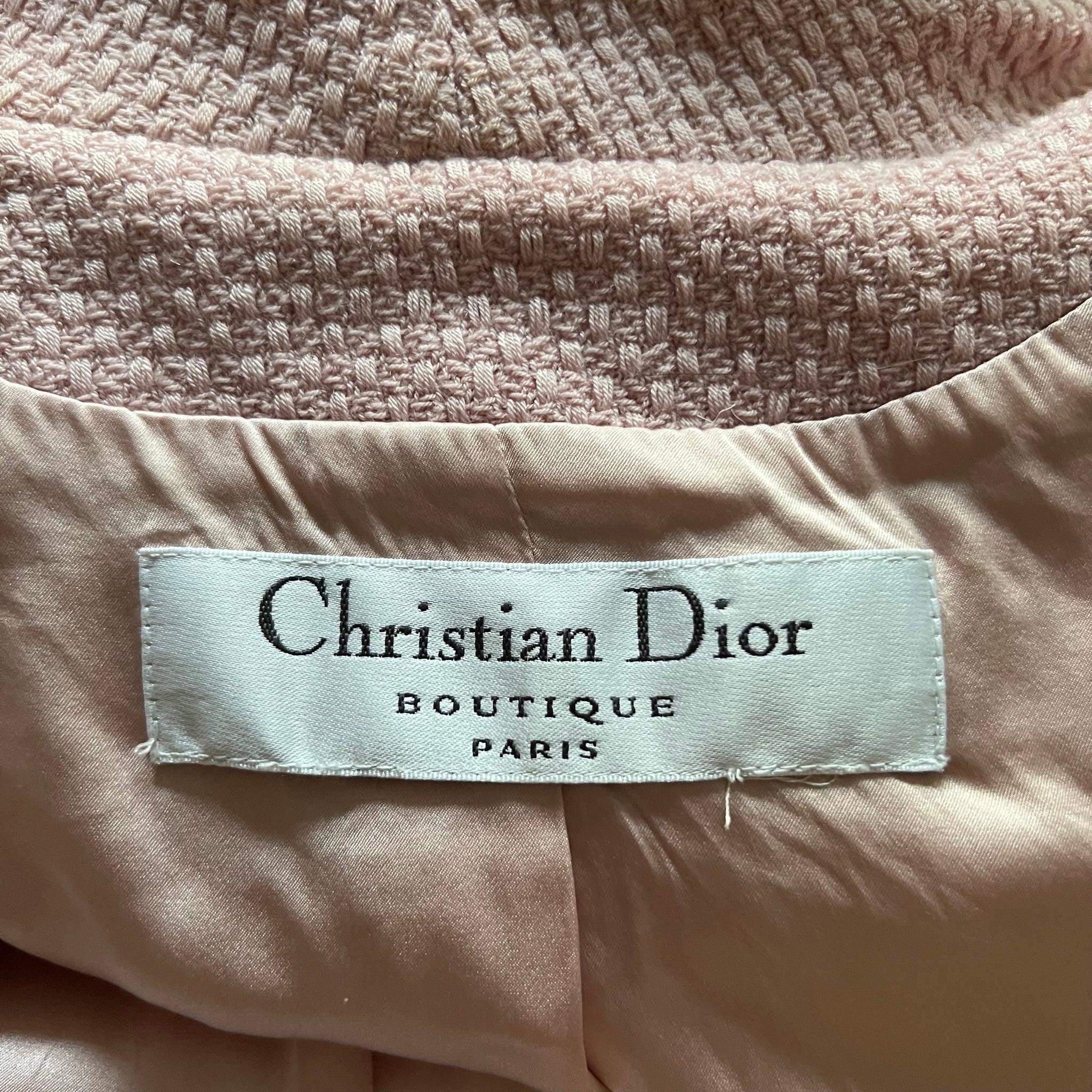 Vintage Christian Dior Fall 1997 Pink Jacket Dress with Mink Trim 2