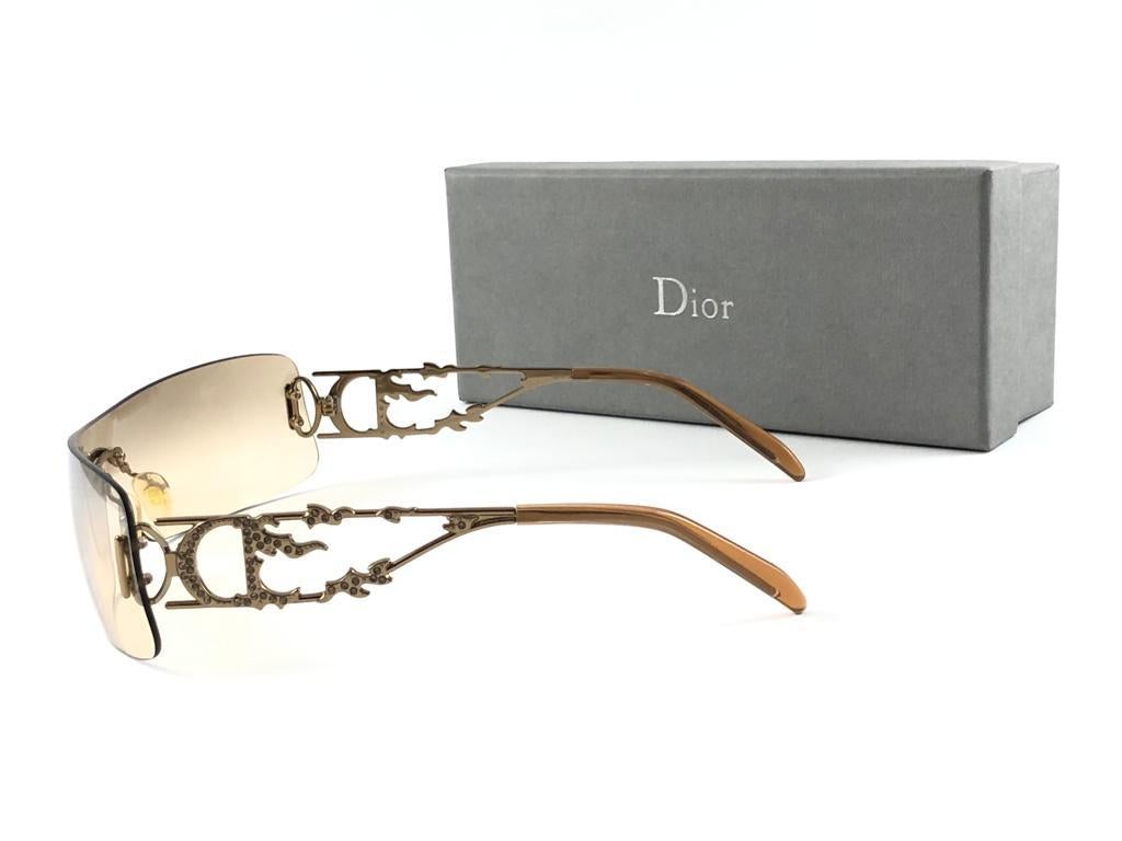 Vintage Christian Dior Fire Wrap Galliano Era Sunglasses Fall 2000 Y2K In New Condition In Baleares, Baleares