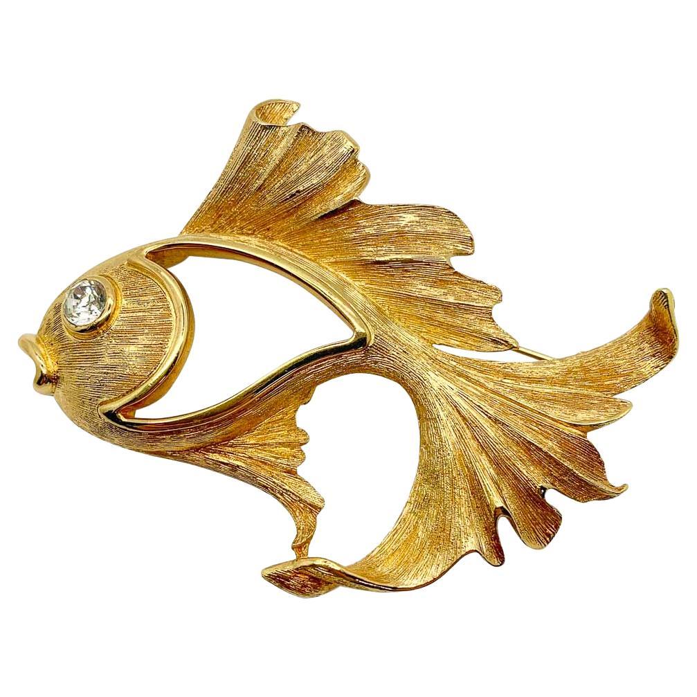 Vintage Christian Dior Fish Brooch 1980s For Sale at 1stDibs