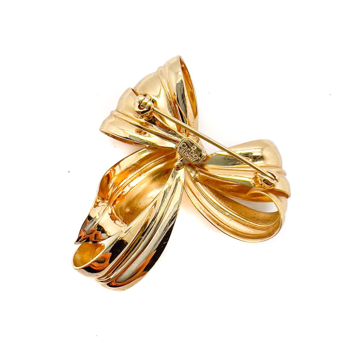 Vintage Christian Dior Floppy Bow Brooch 1980s For Sale 1