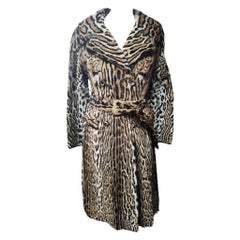 Vintage Christian Dior for Holt Renfrew ocelot fur coat size 10