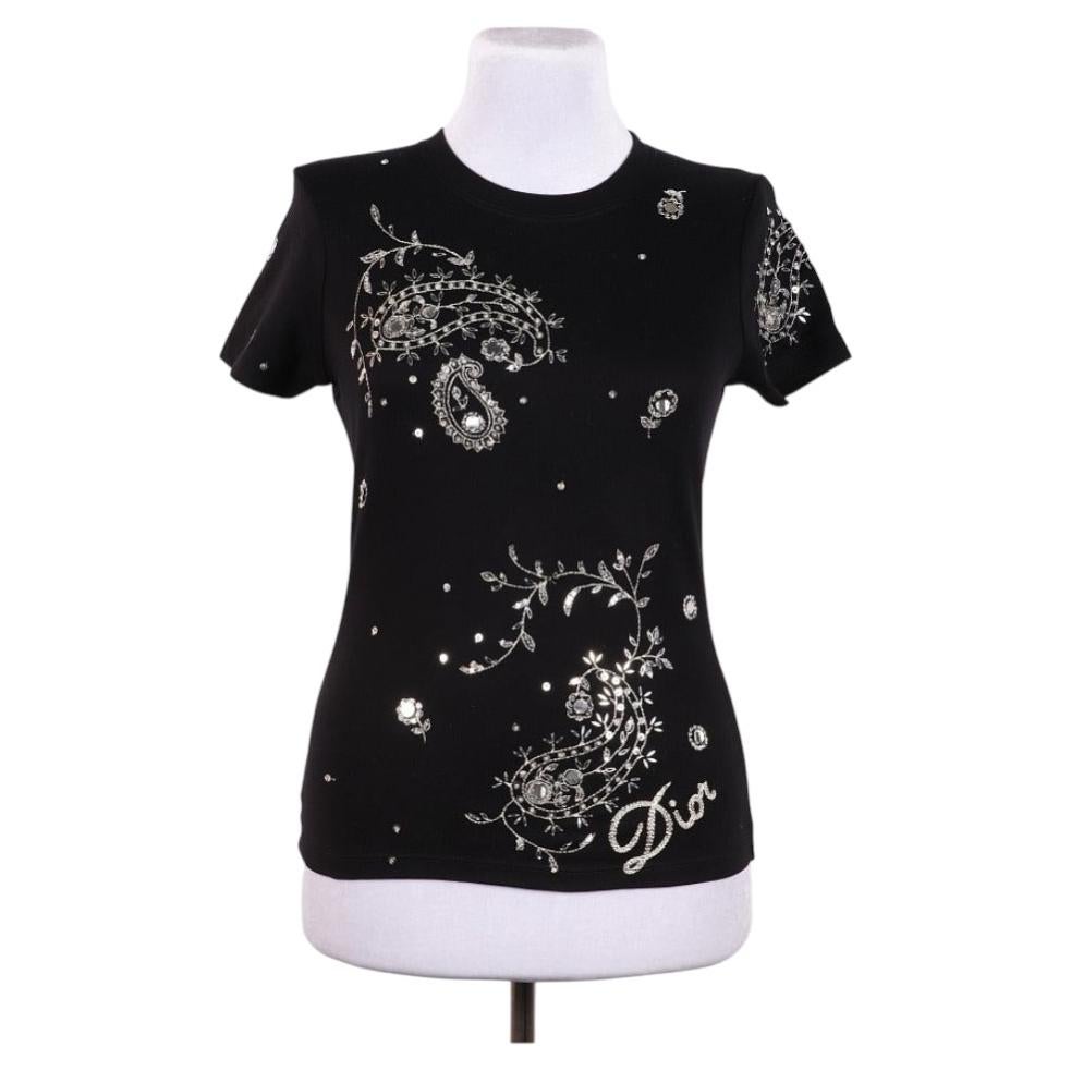 Maglietta vintage Christian Dior Galliano del 2004, nera