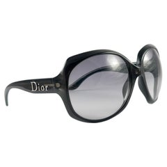 Vintage Christian Dior " GLOSSY " Dark Grey  Oversized Sunglasses 2000's Italy