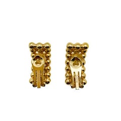 Vintage Christian Dior Gold Bobble Earrings 1990s