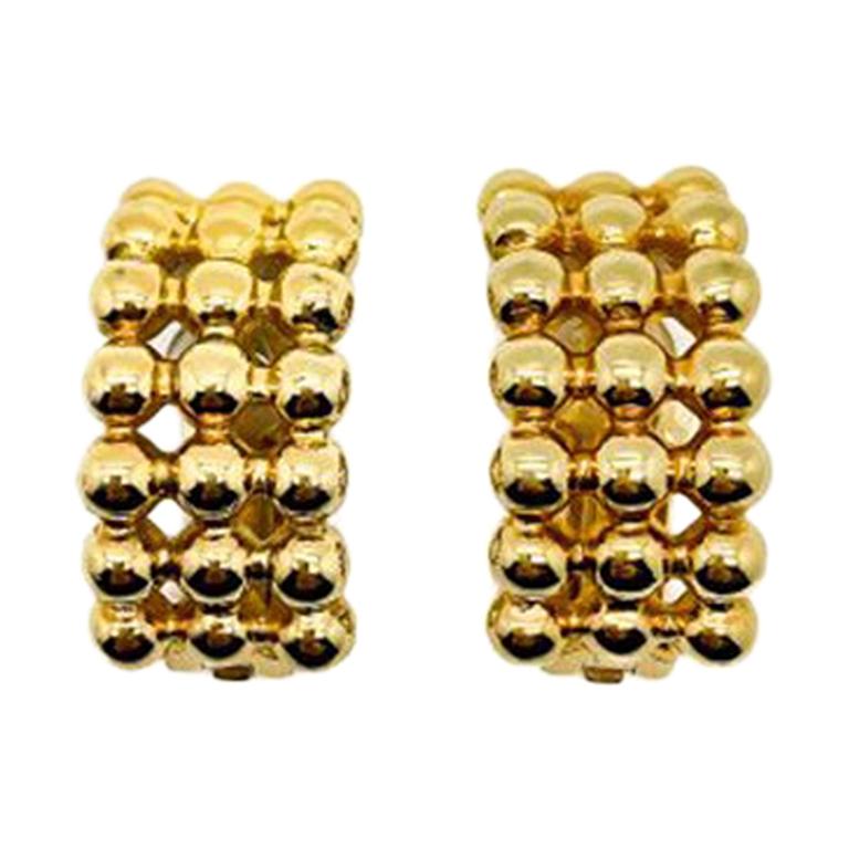 Vintage Christian Dior Gold Bobble Earrings 1990s