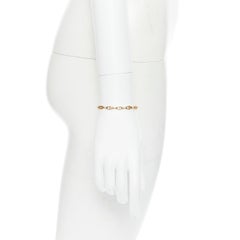 vintage CHRISTIAN DIOR gold CD logo charm short bracelet rare