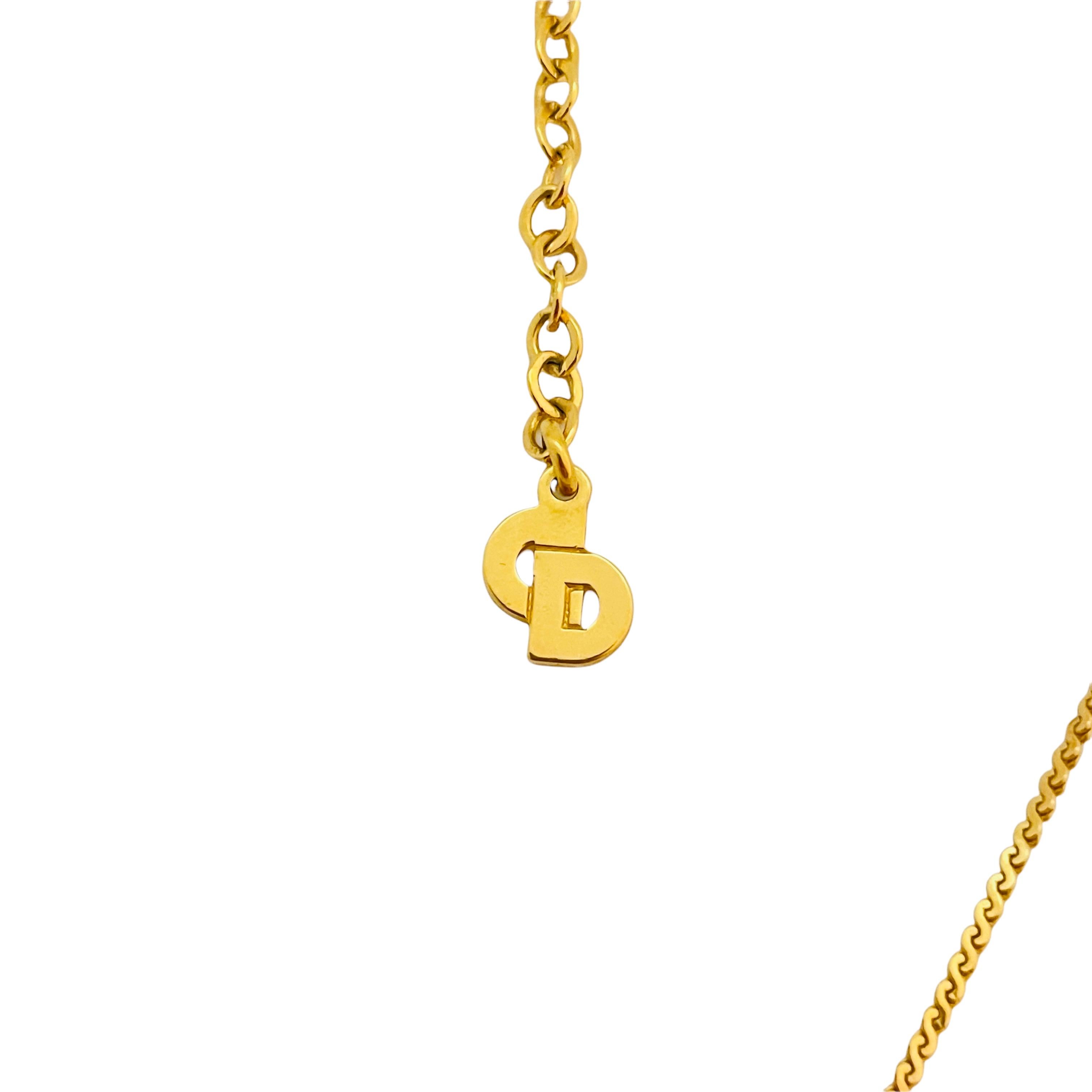 christian dior gold chain necklace