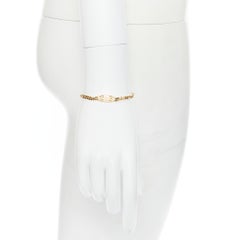 vintage CHRISTIAN DIOR gold crystal logo ID tag bracelet