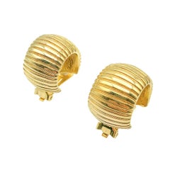 Vintage Christian Dior Orecchini a cerchio in oro anni '80