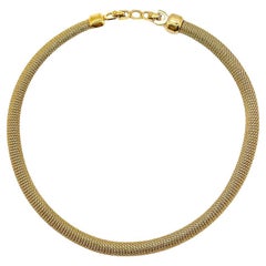 Retro Christian Dior Gold Mesh Collar 1980s